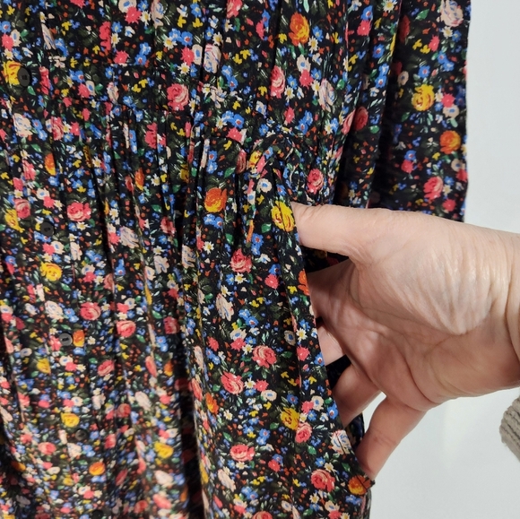 ZARA Floral Print Dress with 3/4 Sleeves, Size 11-12 Juniors - Picture 2 of 7